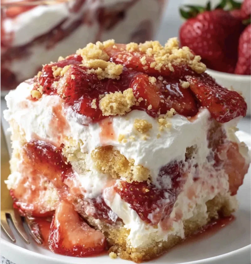 Nobake Strawberry Shortcake Dessert