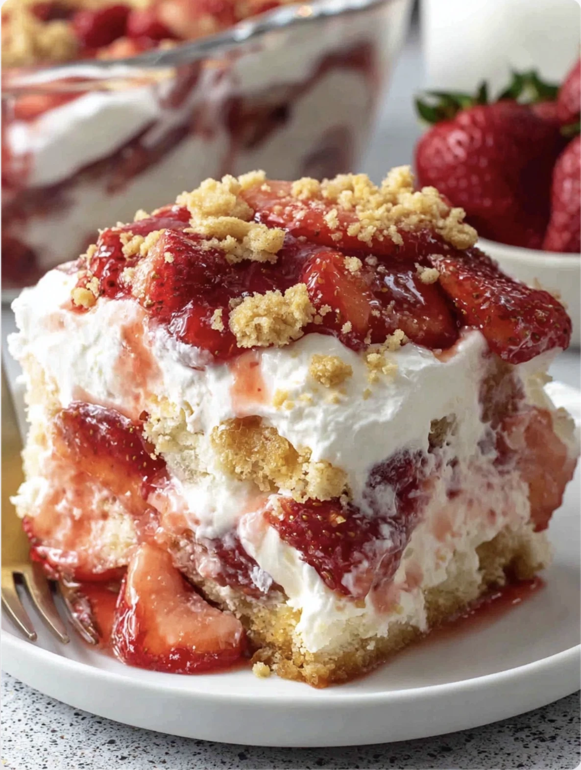 No-Bake Strawberry Shortcake Dessert