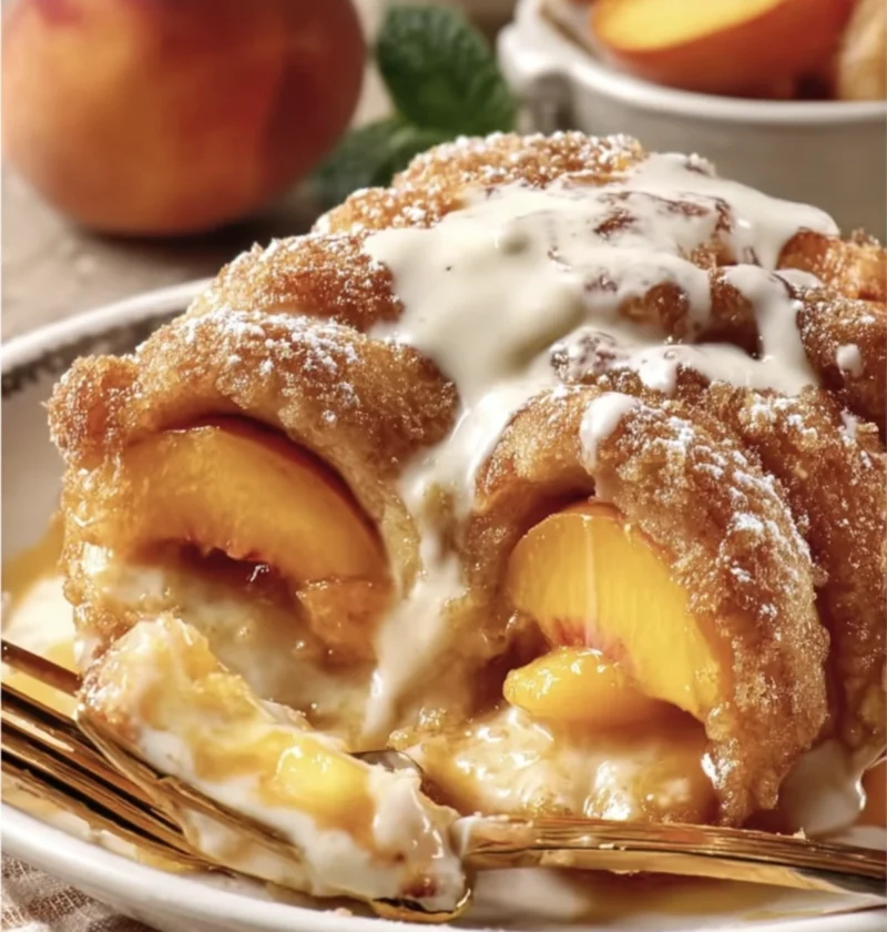 Peach Cheesecake Rolls