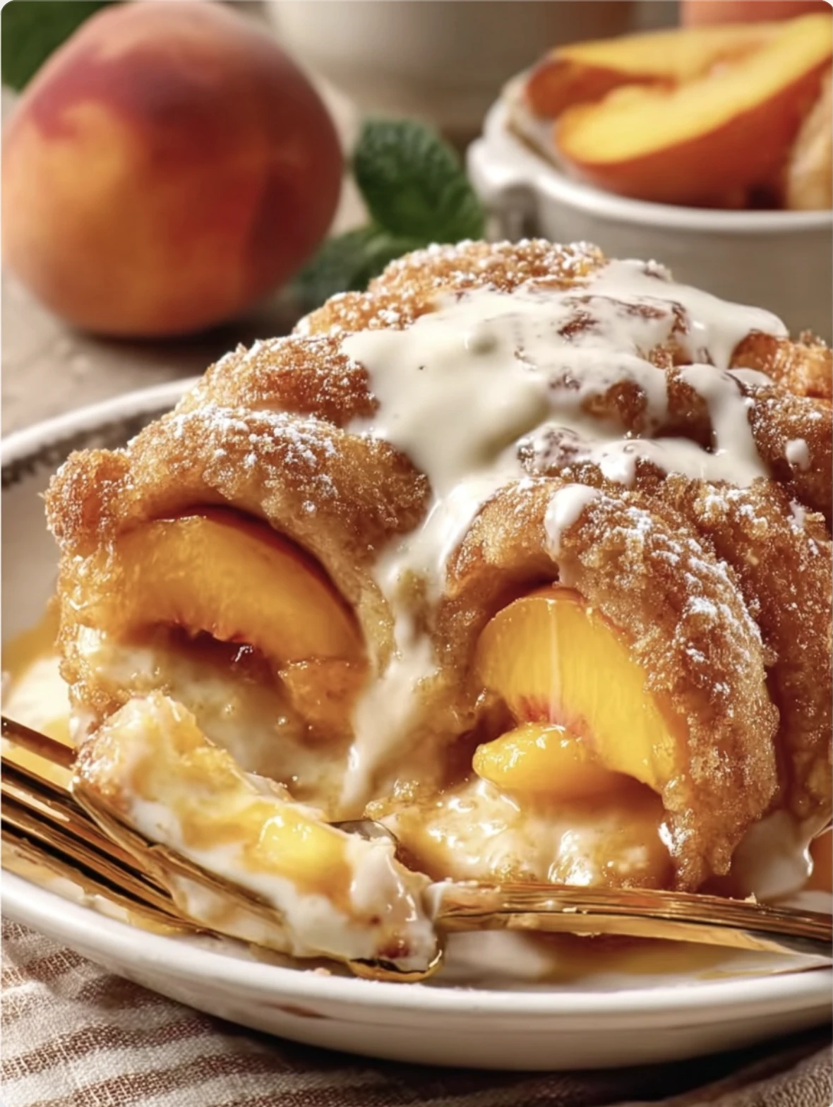 Peach Cheesecake Rolls