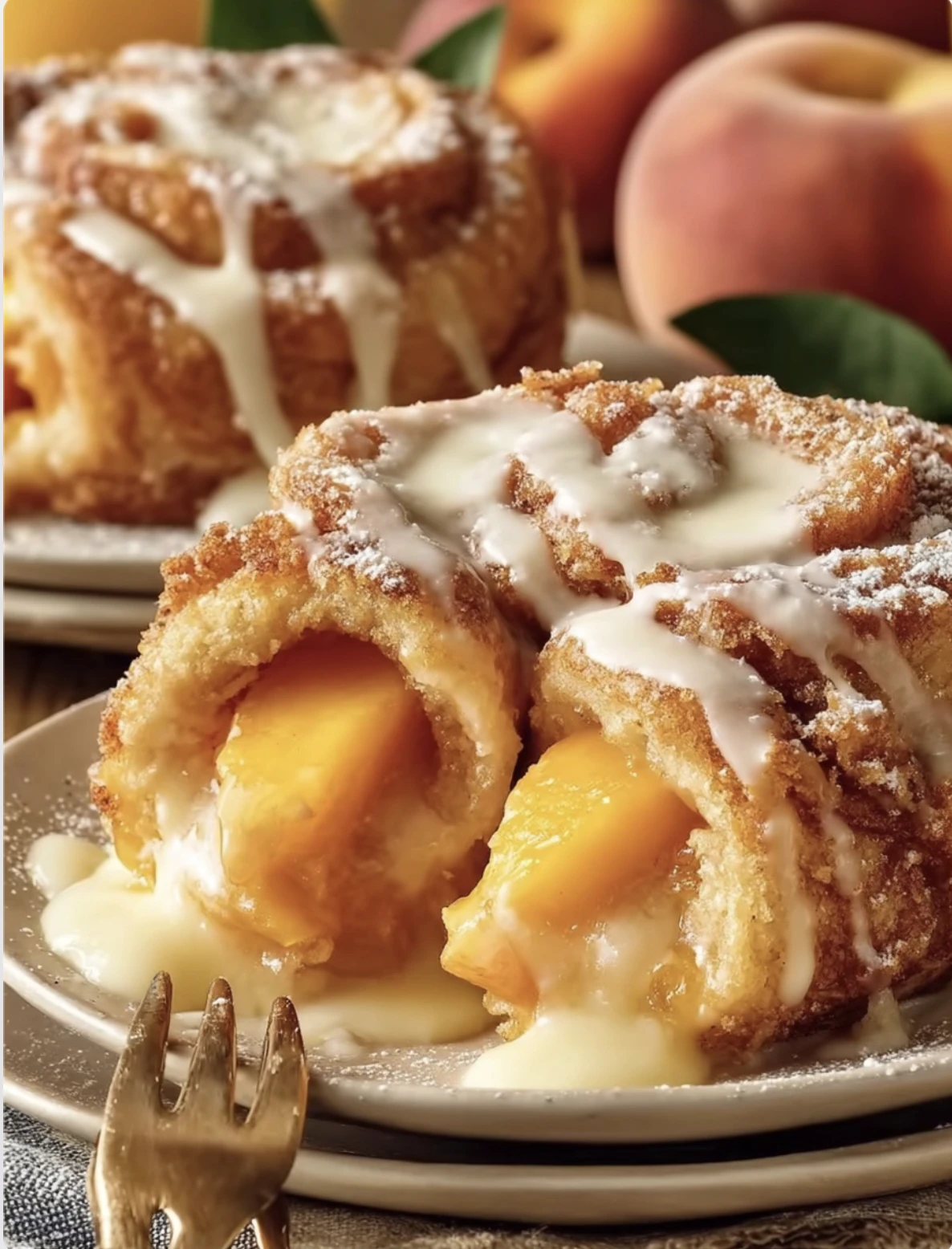 Peach Cheesecake Rolls