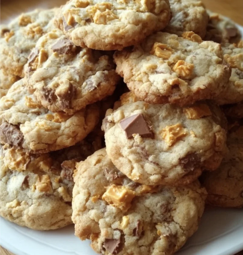 Peanut Butter Butterfinger Cookies