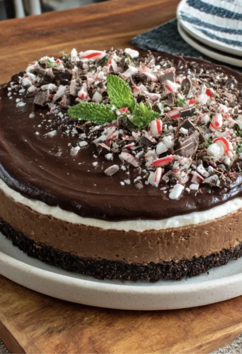 Peppermint Chocolate Cheesecake