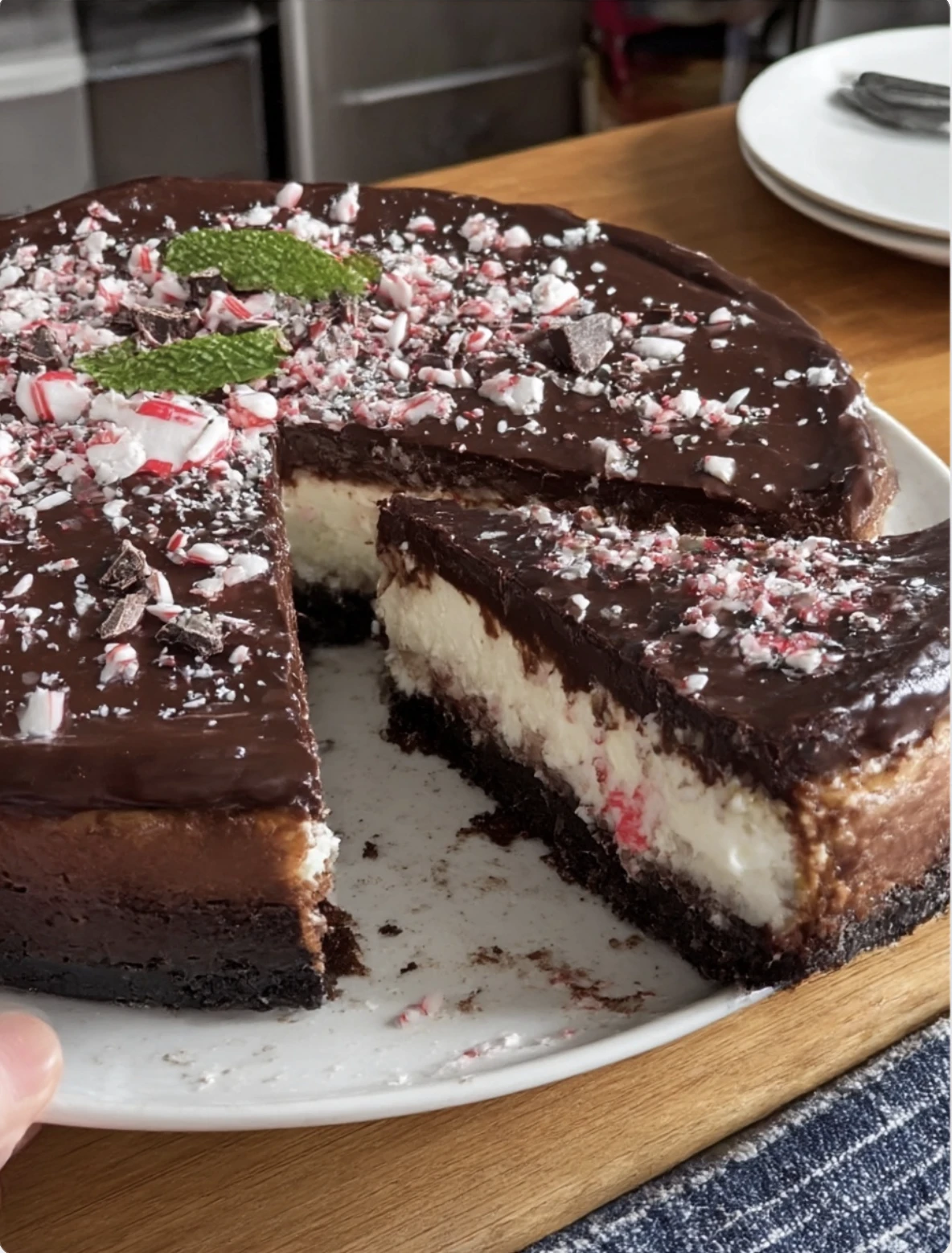 Peppermint Chocolate Cheesecake