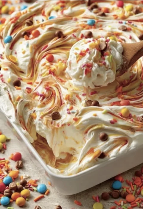 Reeses Swirl Cool Whip Pudding Frosting