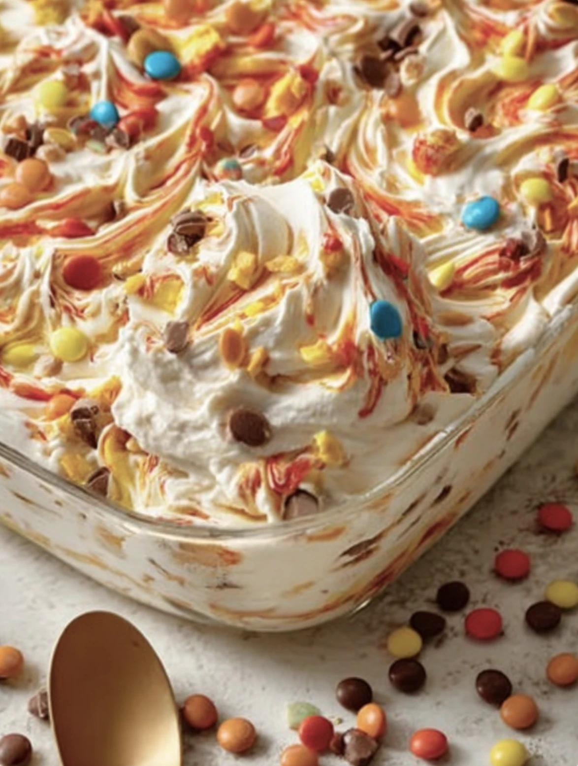 Reeses Swirl Cool Whip Pudding Frosting