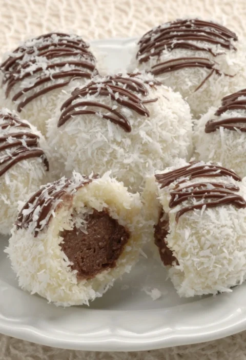 Rich Creamy Coconut Chocolate Truffles