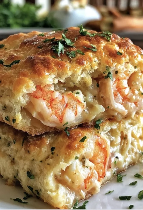 Savory Shrimp Crab Biscuit Melts