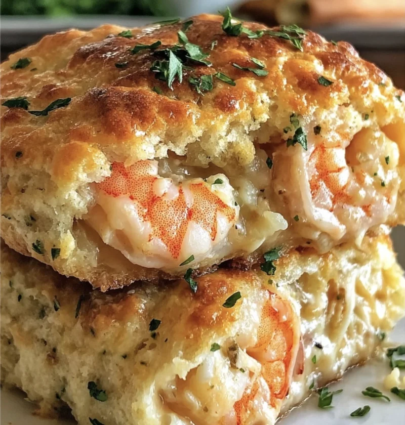 Savory Shrimp Crab Biscuit Melts