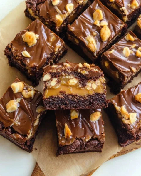 Snickers Brownie Bars