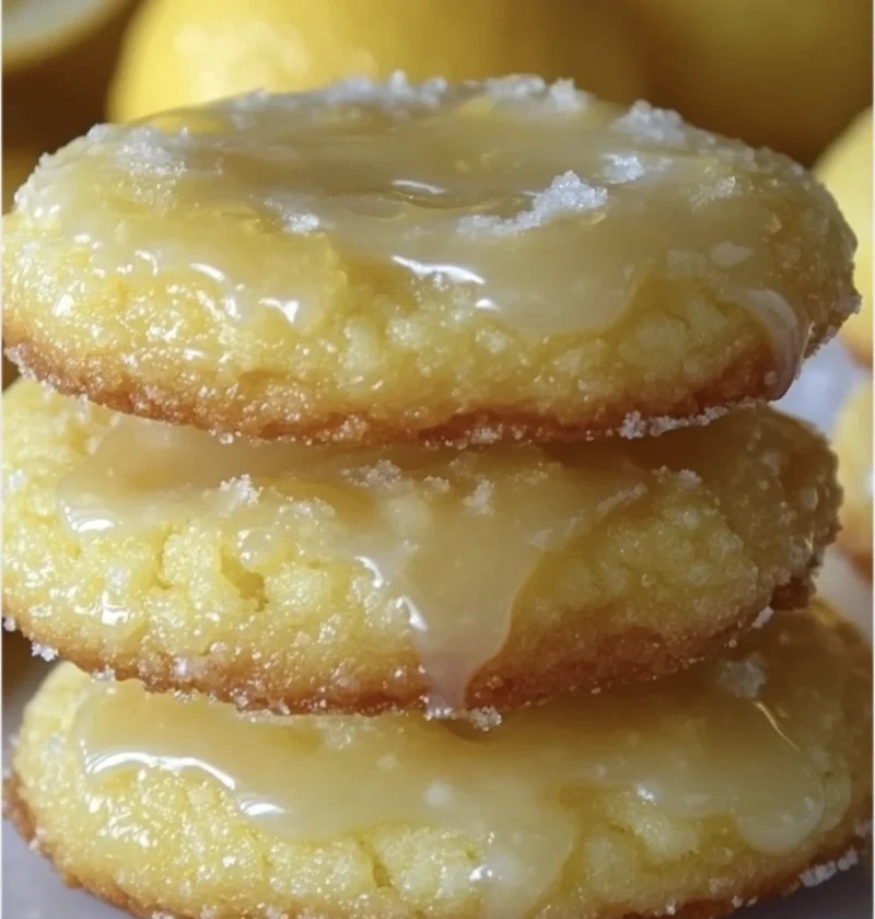 Soft Lemon Cookies Sweet Glaze