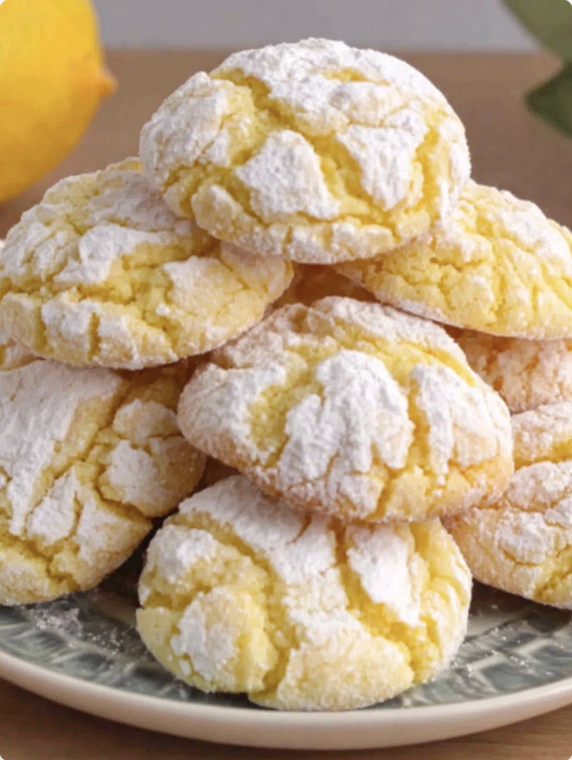 SOFT ZESTY EASY LEMON CRINKLE COOKIES