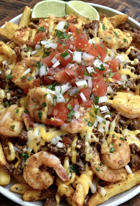 Southern Shrimp Beef Nacho Fries
