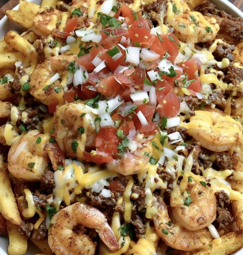 Southern Shrimp Beef Nacho Fries