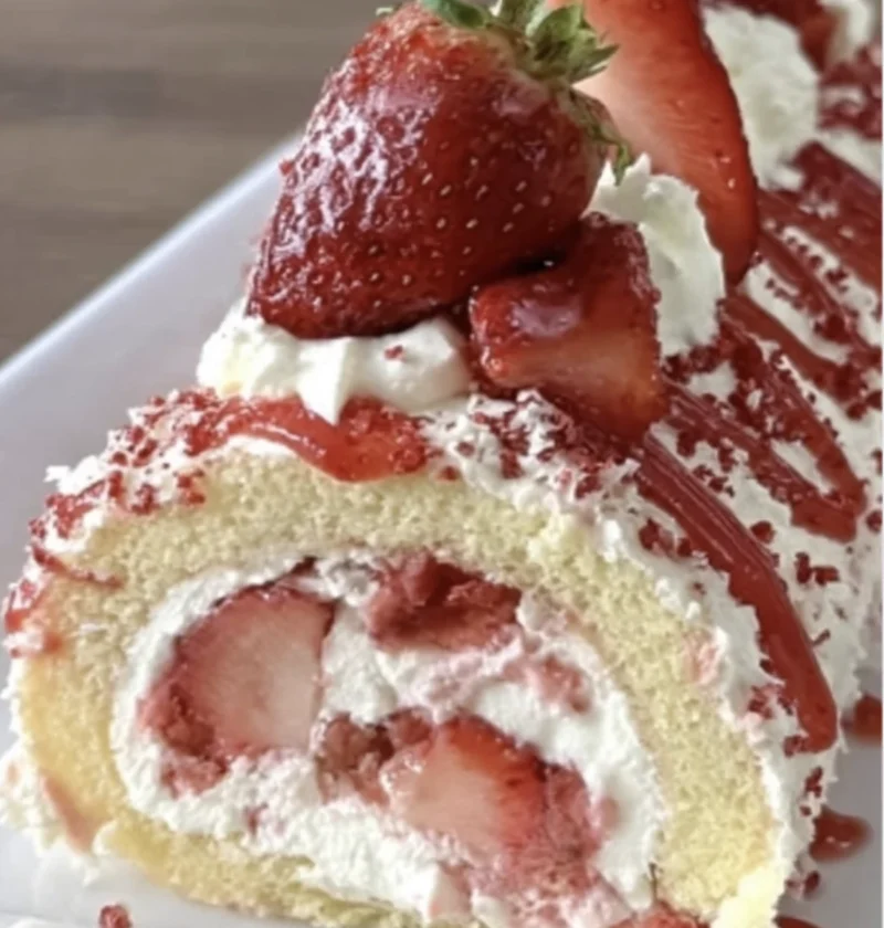 Strawberry Shortcake Cheesecake Rolls