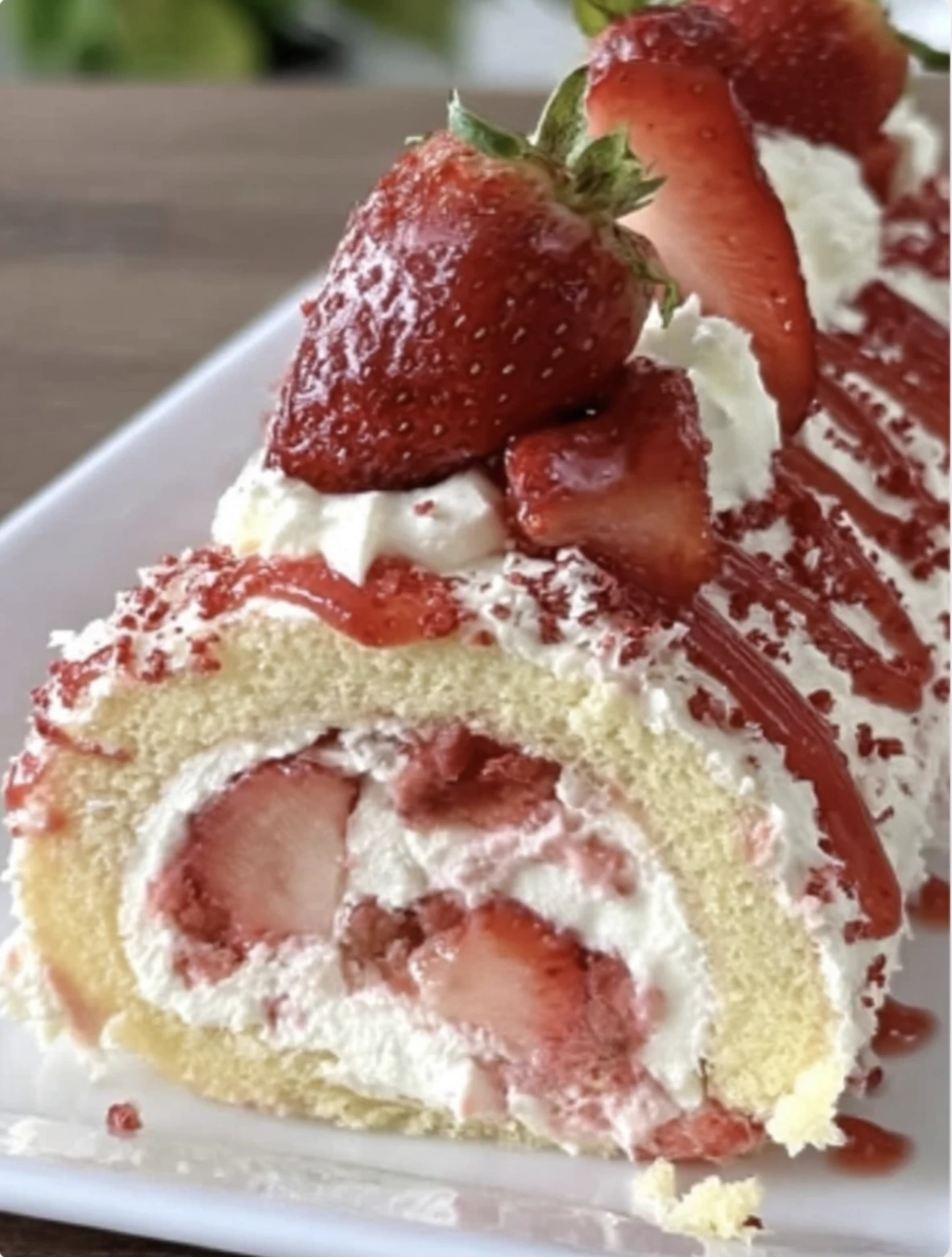Strawberry Shortcake Cheesecake Rolls