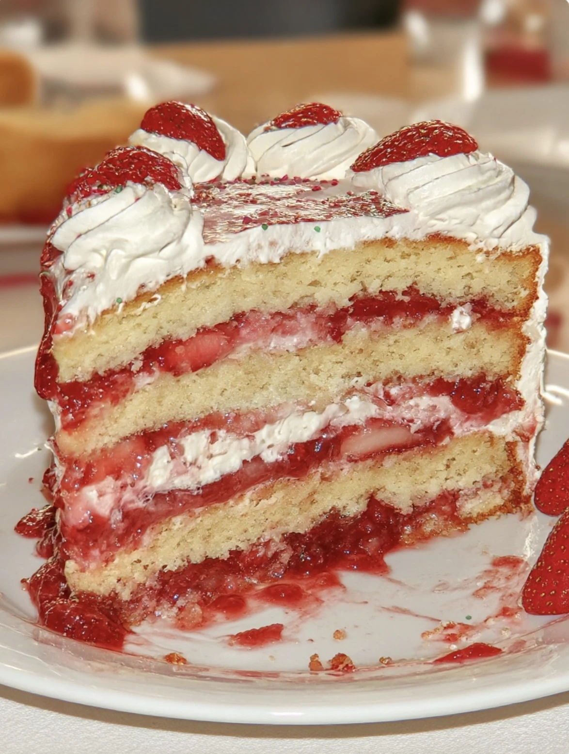 Strawberry Shortcake Layered Slice