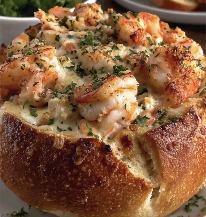 Stuffed Seafood Bread Bowl