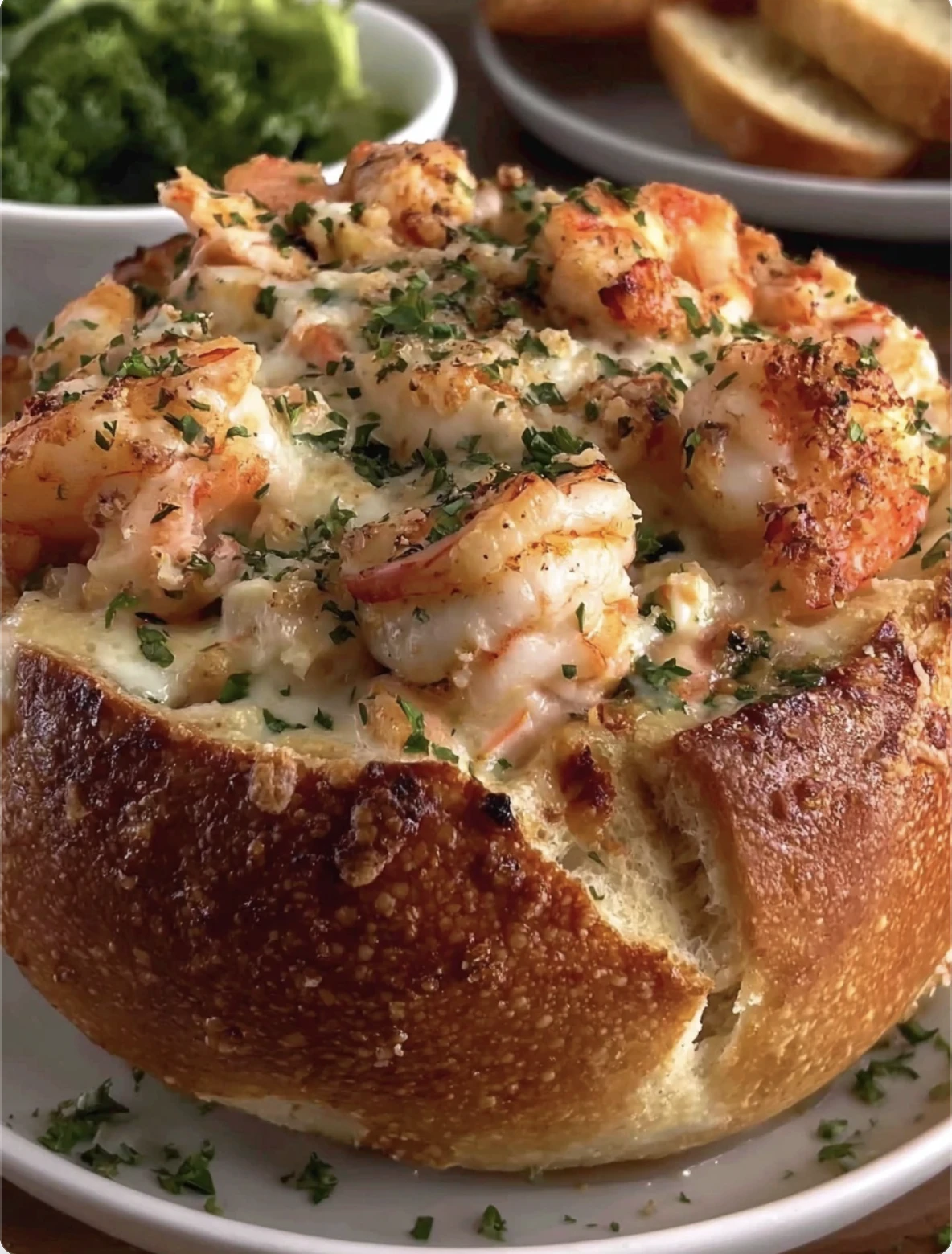 Stuffed Seafood Bread Bowl