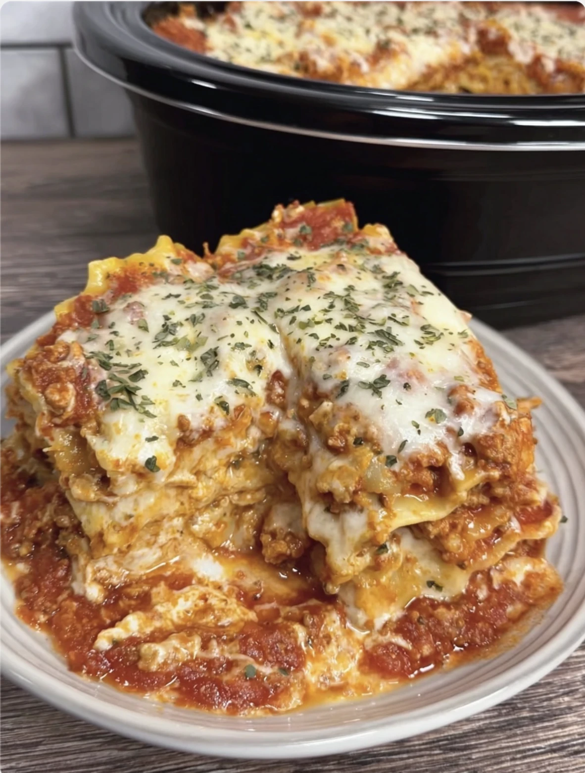 This Crockpot Lasagna