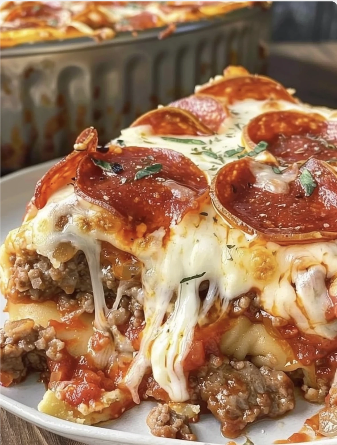 Ultimate Meat Lovers Pasta Pizza Bake