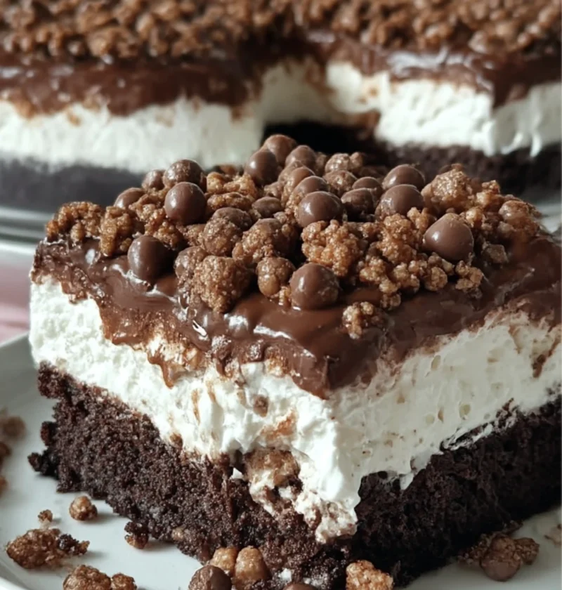 Viral Lazy Cat Choco Crunch Cake
