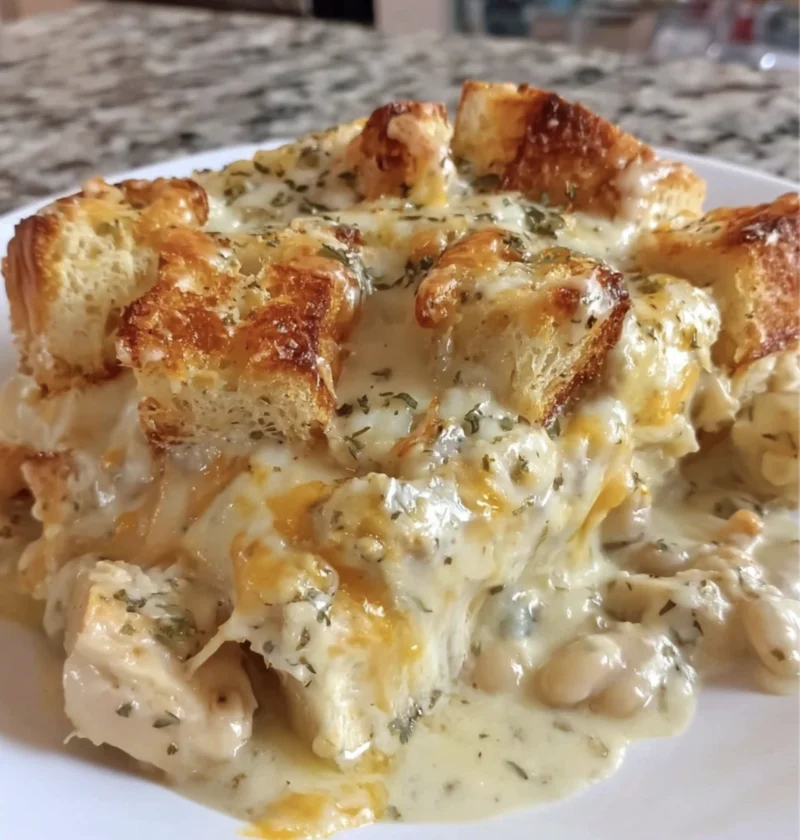 White Chicken Chili Cottage Cheese Winter Bake