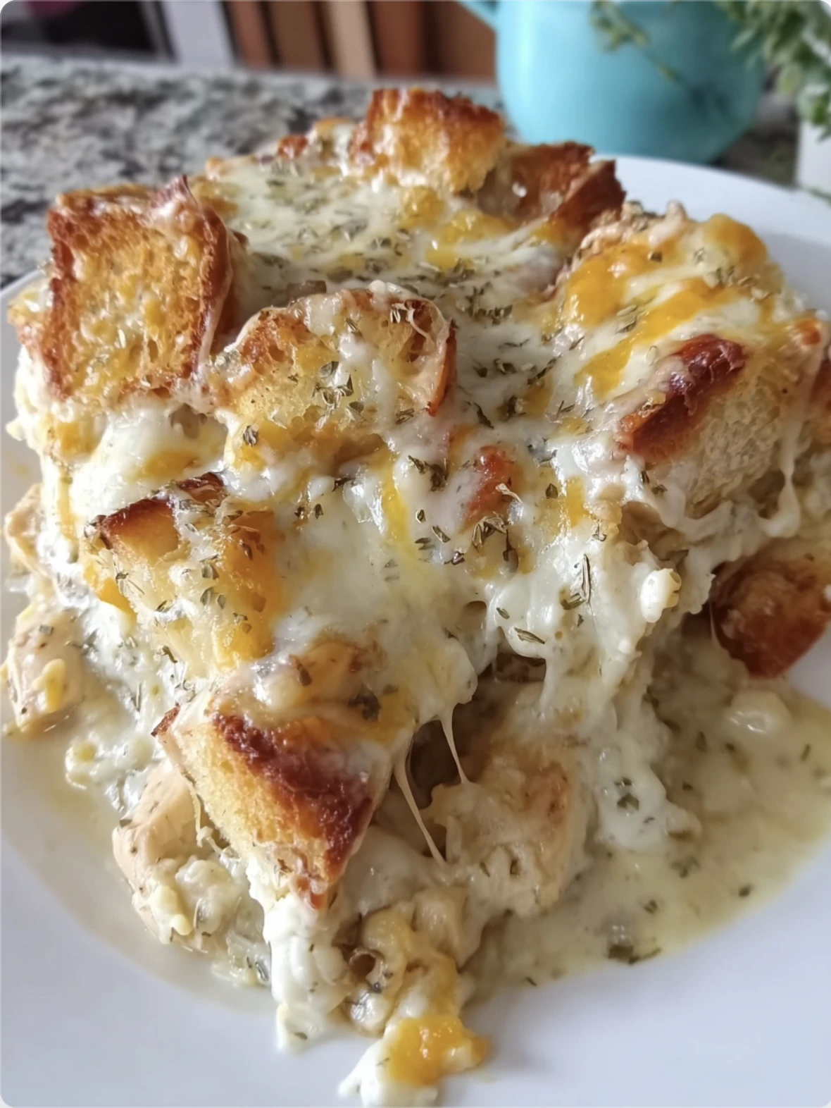 White Chicken Chili Cottage Cheese Winter Bake