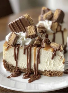 White Chocolate Reese’s Dream Cheesecake