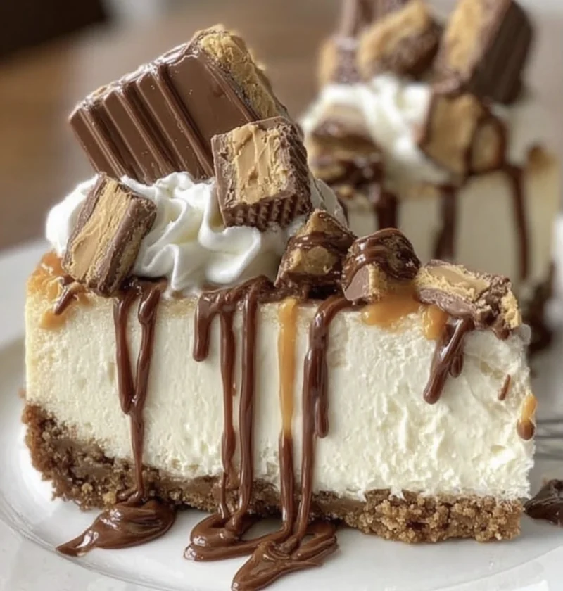 White Chocolate Reeses Dream Cheesecake