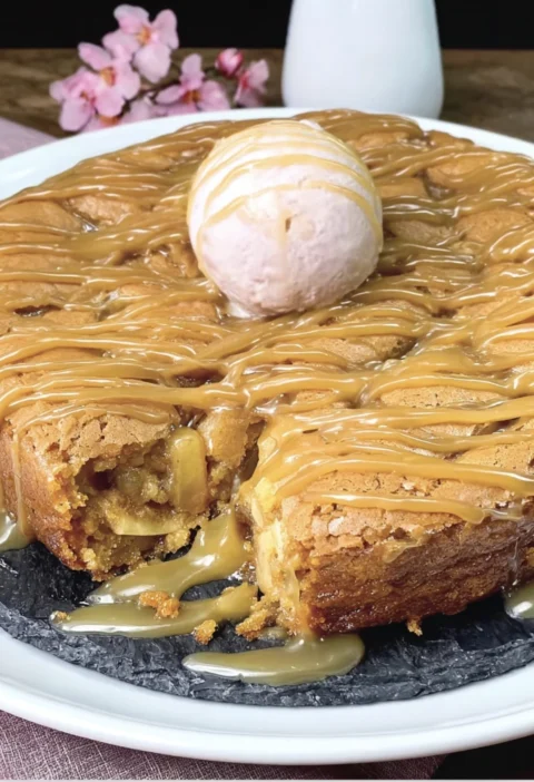 Apple Brownies Maple Glaze