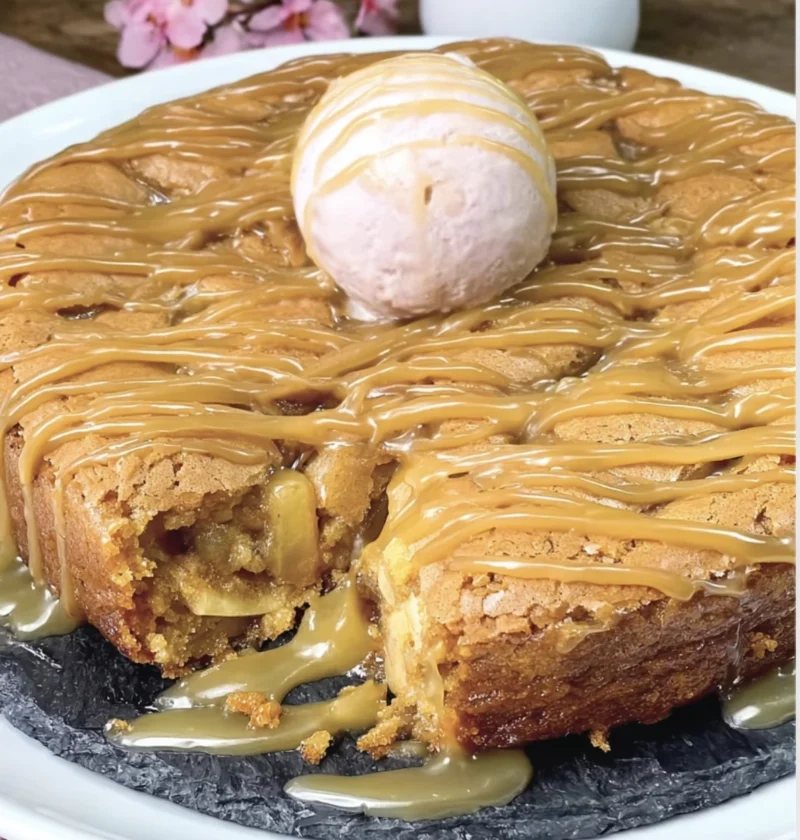 Apple Brownies Maple Glaze