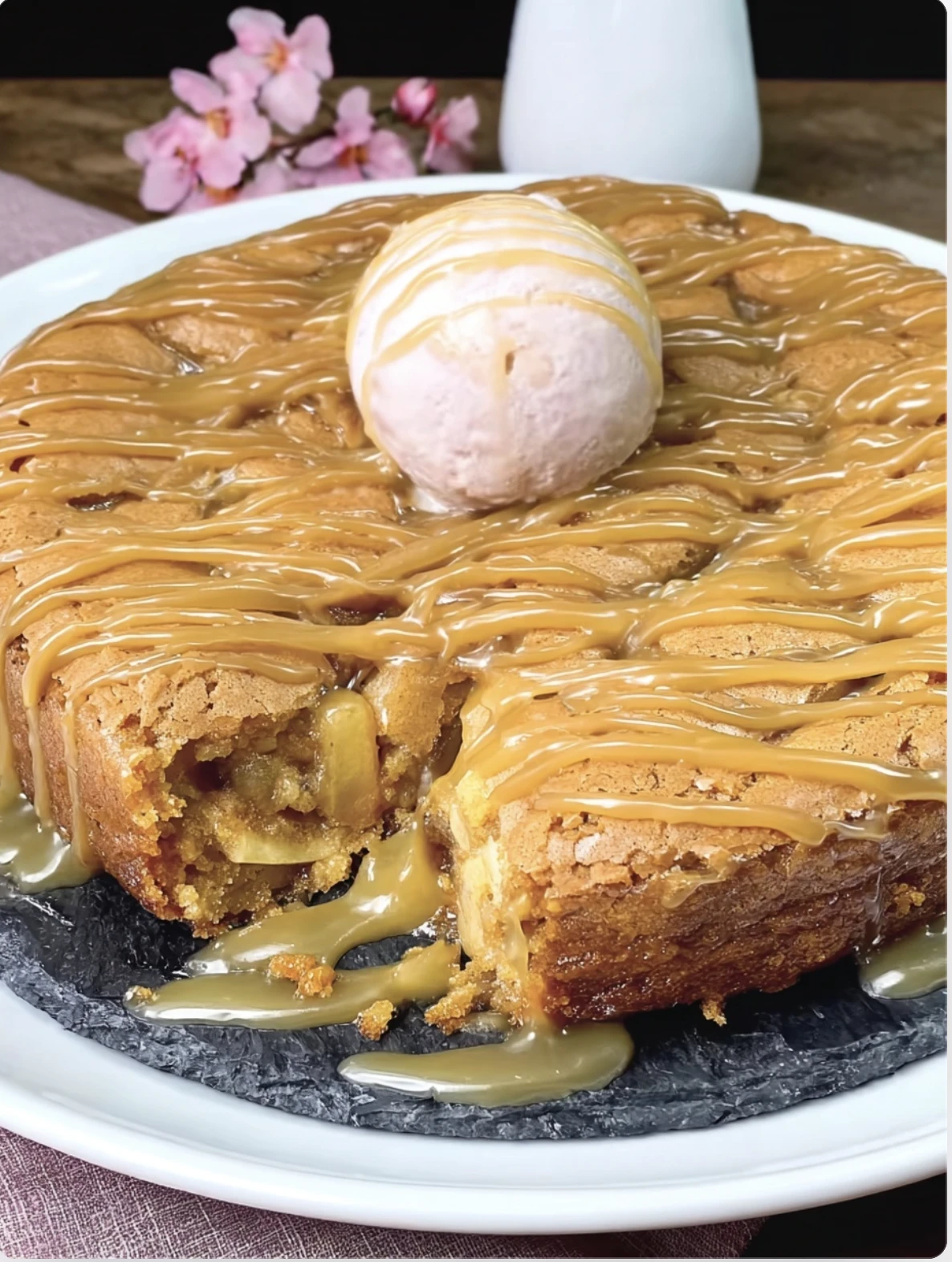 Apple Brownies with maple Glaze