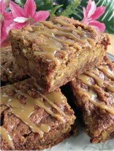 Apple Brownies with Sweet Maple Glaze