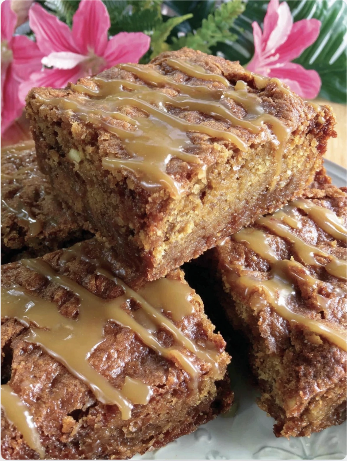 Apple Brownies with Sweet Maple Glaze