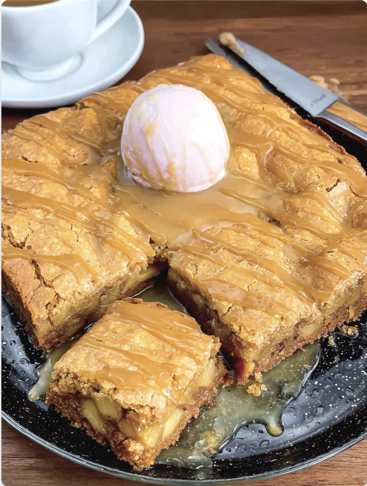 Apple Brownies Maple Glaze