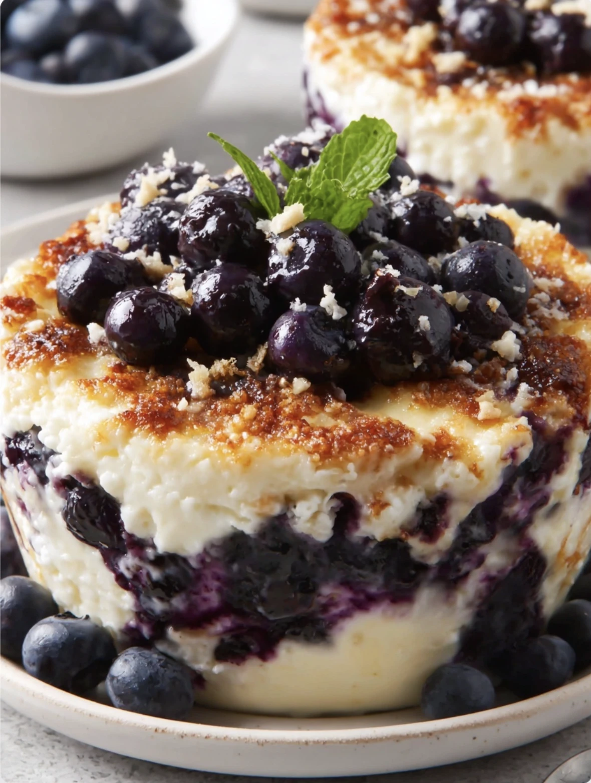 Baked Blueberry Cottage Cheese