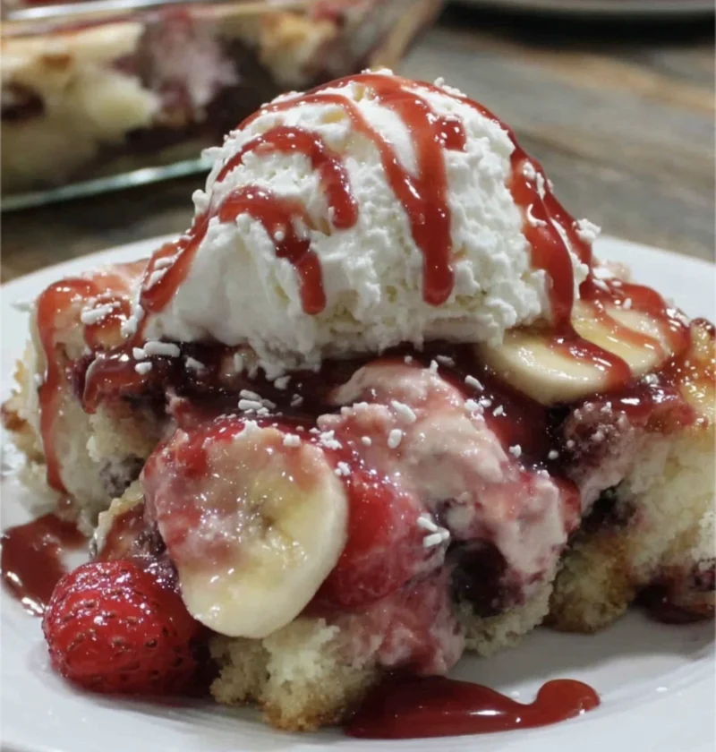 Banana Split Dump Cake