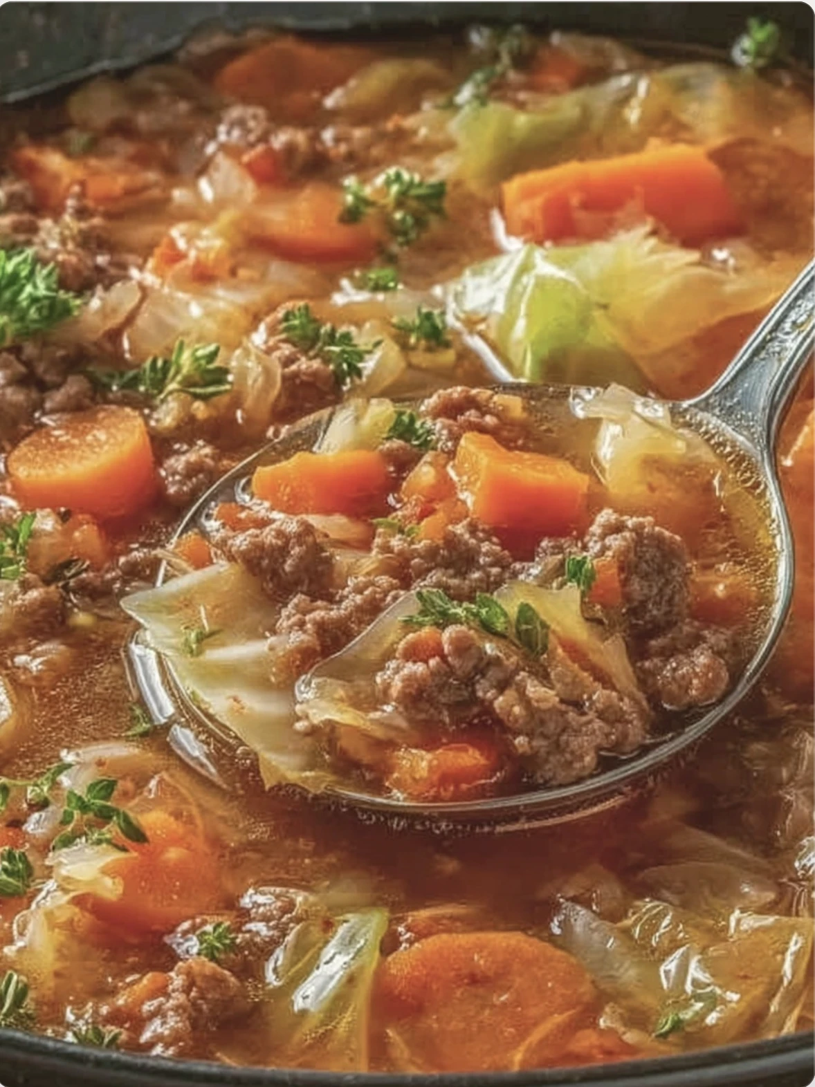 CABBAGE SOUP WITH HAMBURGER
