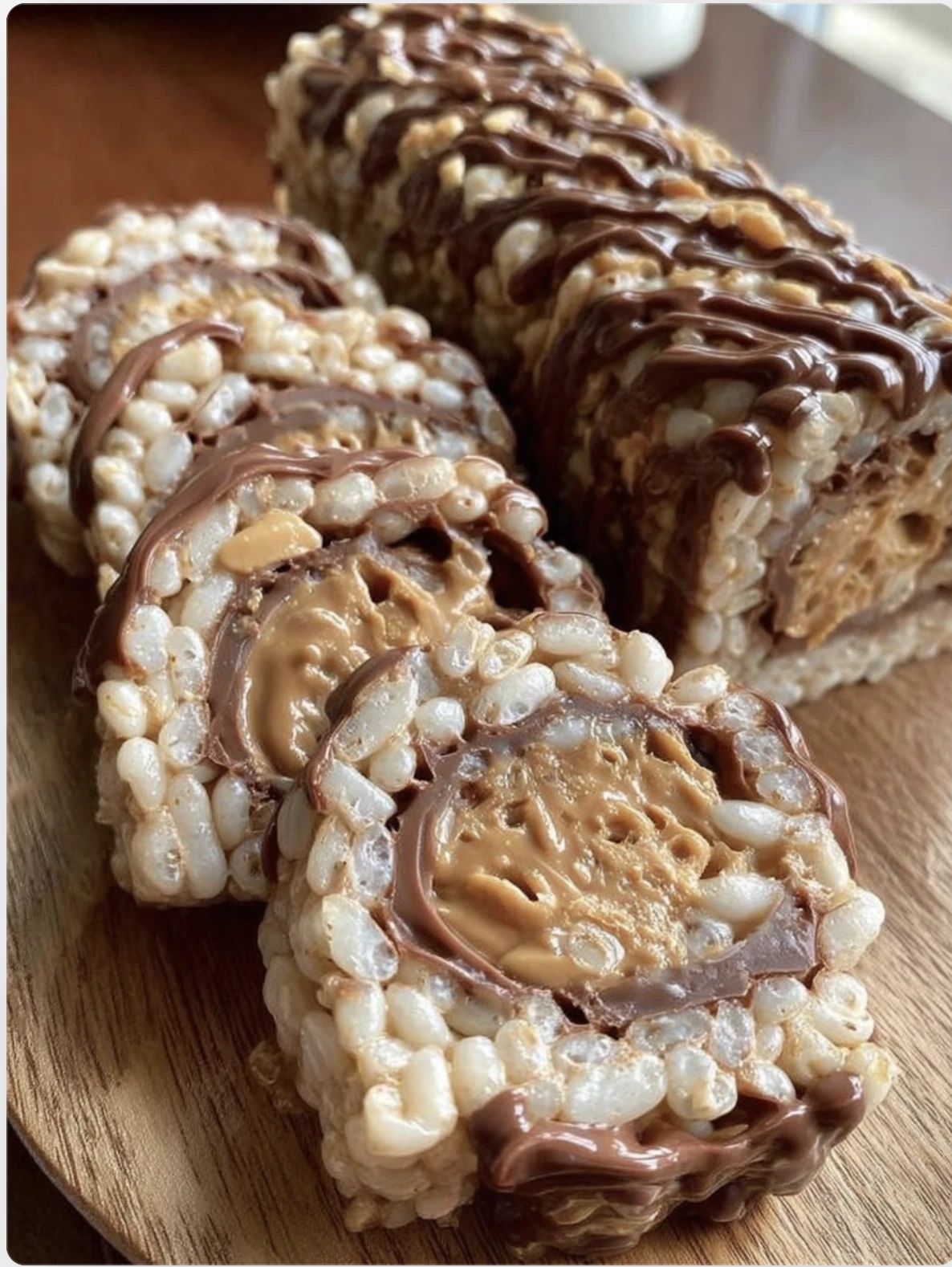 Chocolate Peanut Butter Rice Krispies Roll