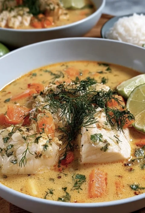 Coconut Lime Fish Soup