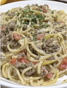 Creamy Beef Spaghetti
