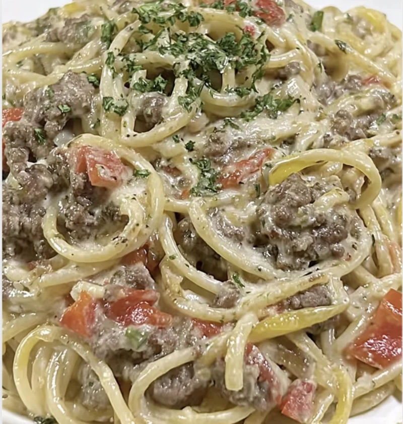 Creamy Beef Spaghetti