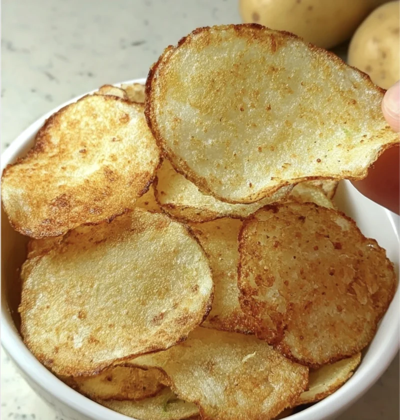 Crispy Potato Chips Microwave