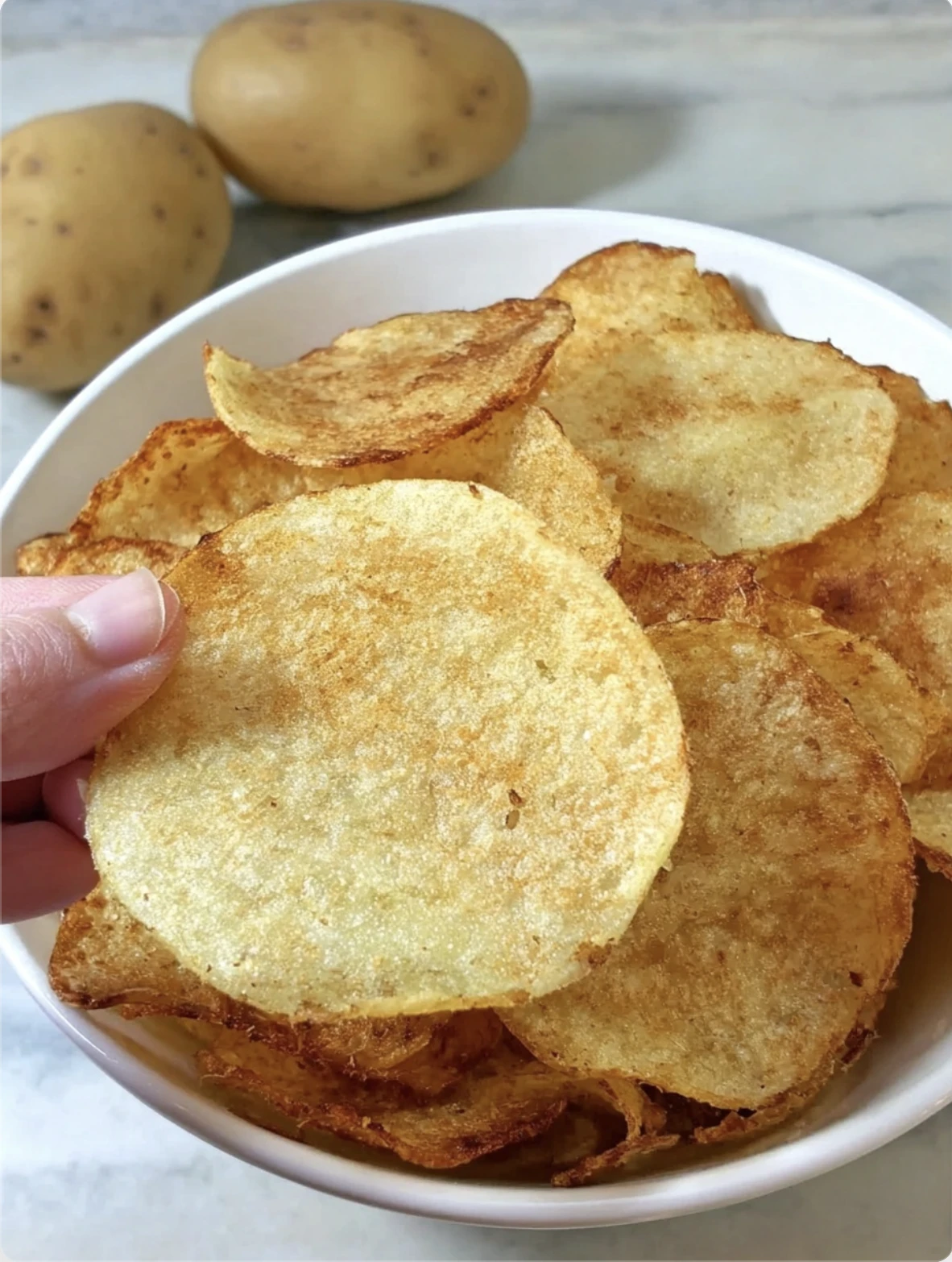Crispy Potato Chips Microwave