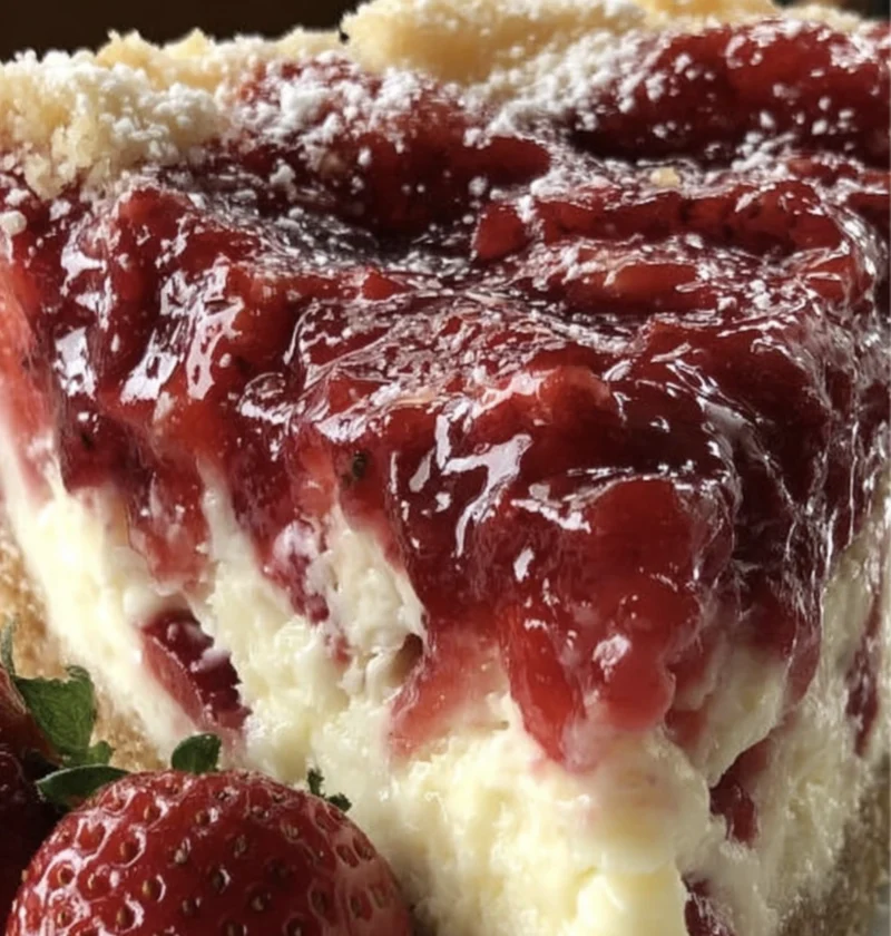 Donna Wood Strawberry Cheesecake Dump Cak