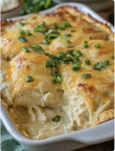 Easy Cream Cheese Chicken Enchiladas