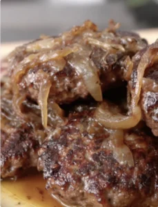 Hamburger Steaks with Caramelized Onion