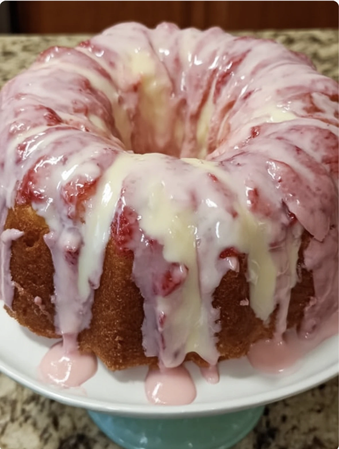 Homemade Strawberry Cream Cheese Pound Cake