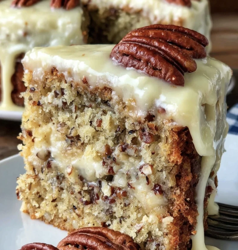 Luscious Banana Pecan Cake